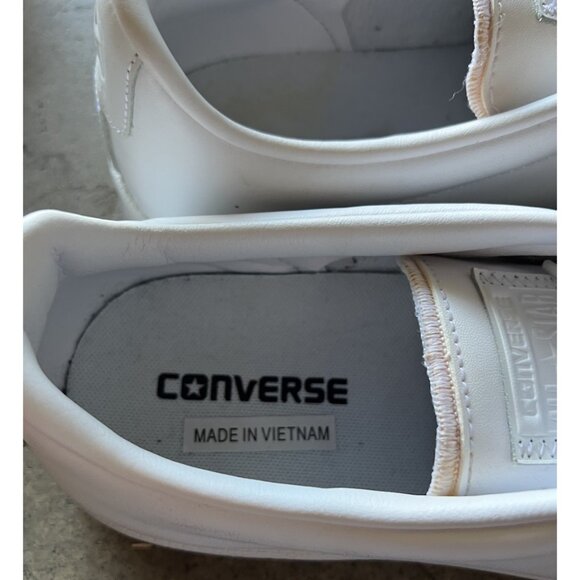 Converse All Star White Leather Men’s Size 12 Chuck Taylors - Picture 4 of 12